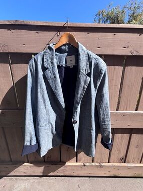 💕LIKE NEW💕 Lightweight Blue Single-Button Blazer